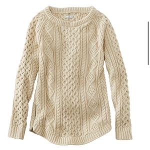 LL Bean Cotton Fisherman Sweater Tunic